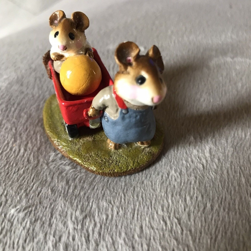 Wee Forest Folk M-151 THE RED WAGON - Retired 1991 small chip on ear